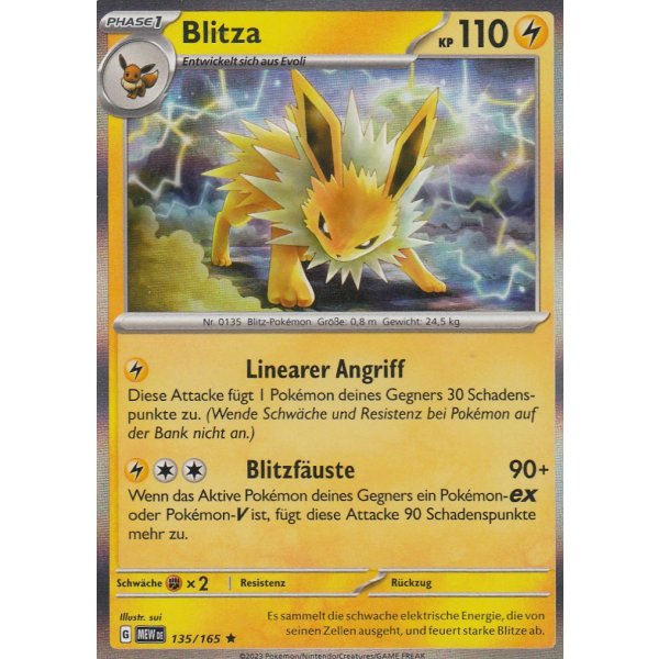 blitza 151 holo karte 135/165