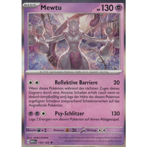 Mewtu 150/165  Holo 151