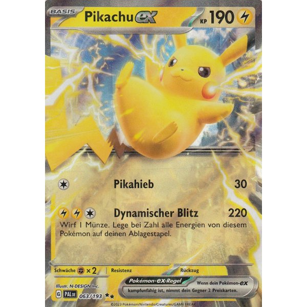 Pokemon Pikachu EX  063/193 Paldea